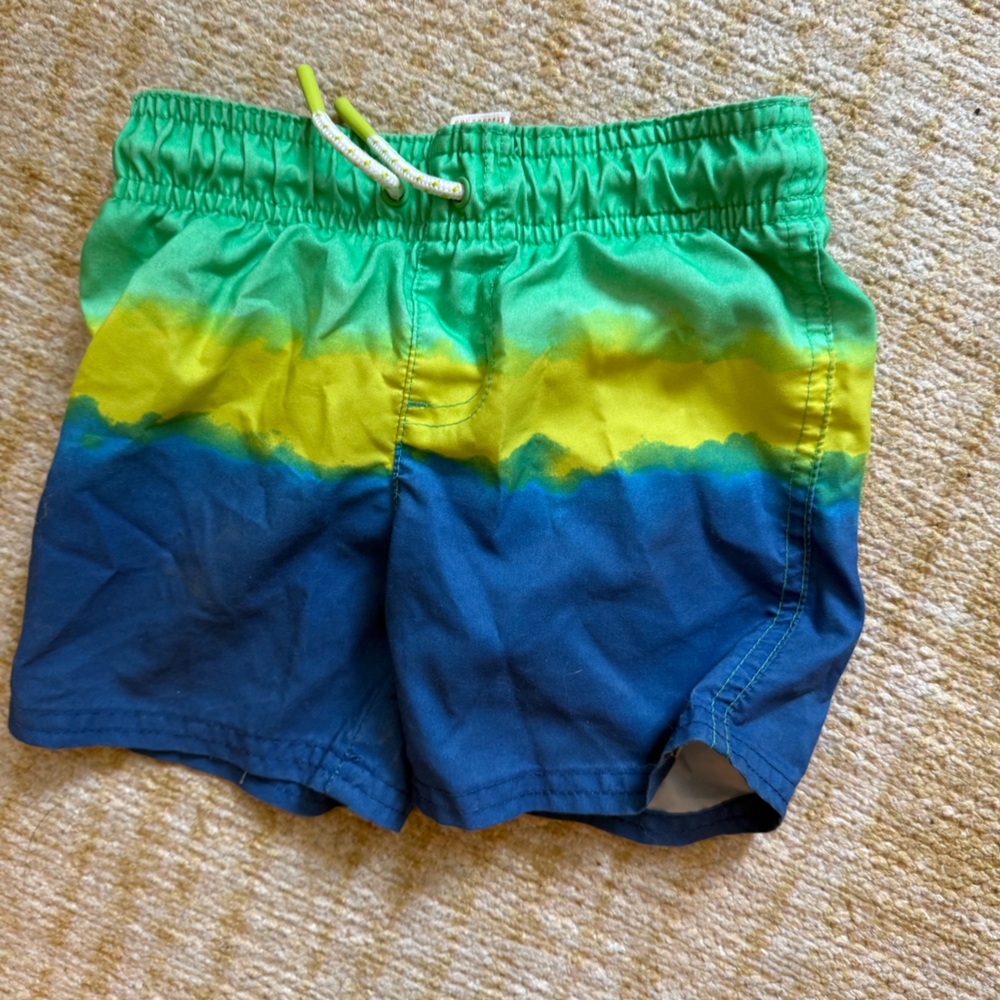 Cat & Jack Blue Green Tie-Dye Swim Shorts